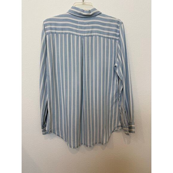 Rails Women's Blue White Striped Button Up Shirt Large‎ - Picture 2 of 7